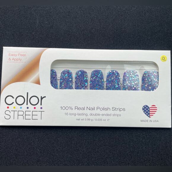 Color Street Mardi Gras Rare HTF Retired Color Purple Sparkle NEW - Picture 1 of 4